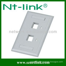 2 Port Single Gang Labels Covers and Icons cable faceplate
